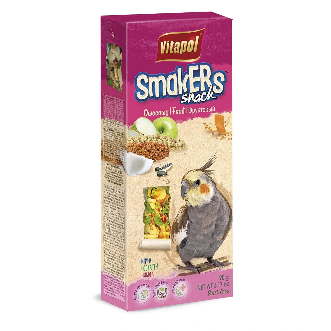 Vitapol Smakers parakit Frugt 2 stk